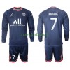 Maillot à Manches Longues Paris Saint-Germain Mbappé 7 Domicile 2021-22 Pour Enfant